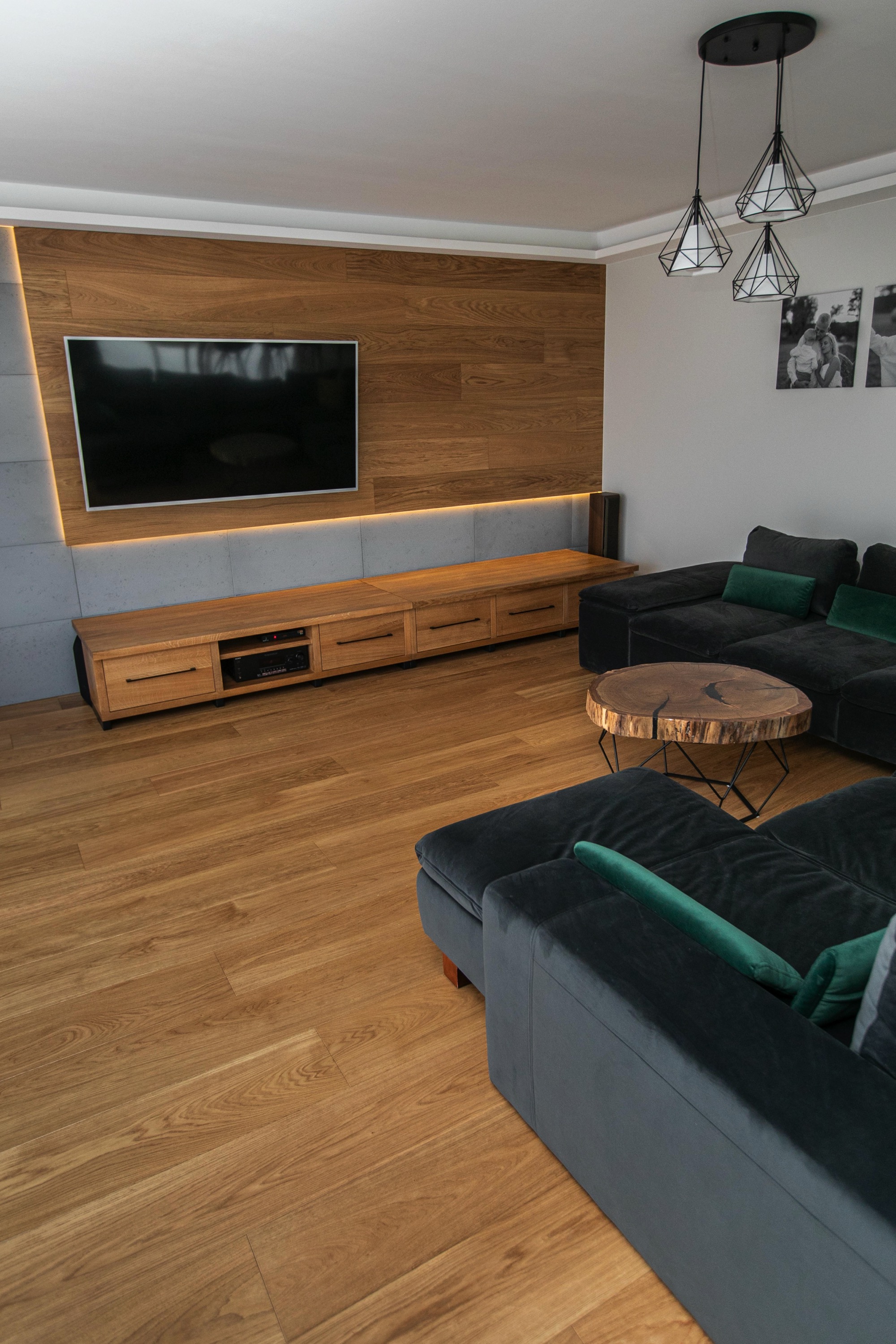 Układ podłogi dopasowany do architektury przestrzeni